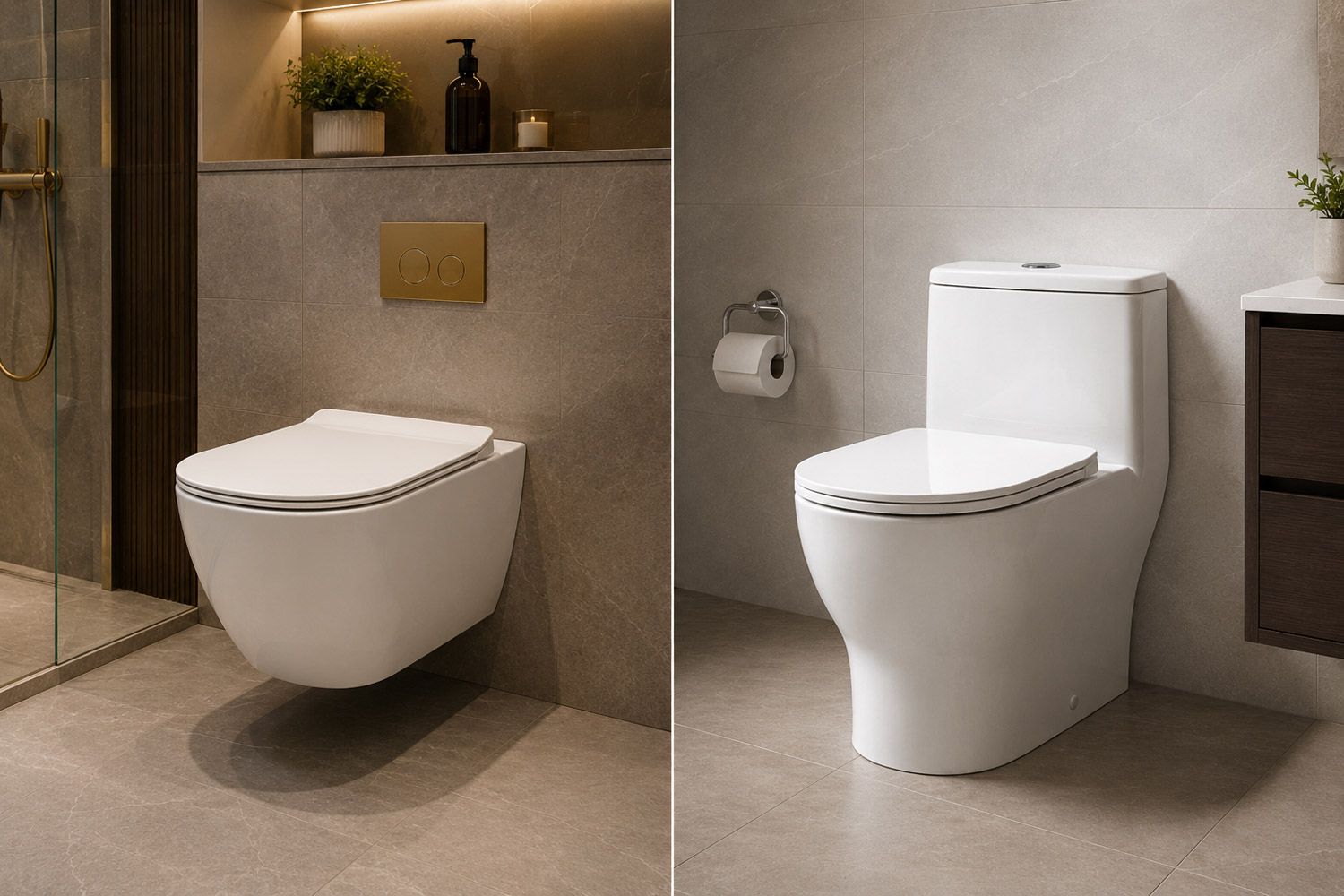wall hung vs floor mounted toilet